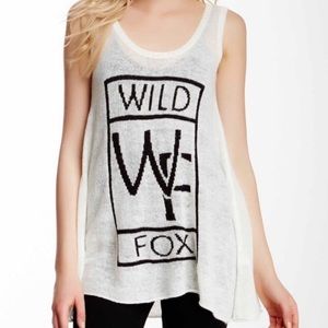 Wildfox White Label: White Sweater Knit Tank Top